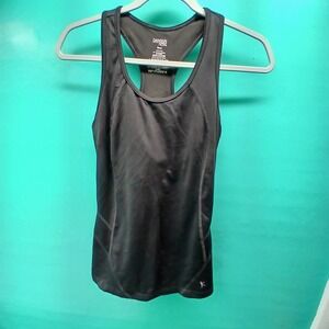 Danskin Now Black Fitted Racerback Tank Top Women's S Workout Activewear